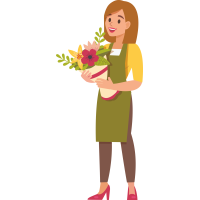 Autocollant Métier Nature Fleuriste