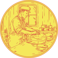 Autocollant Métier Commerçant Fromager 3