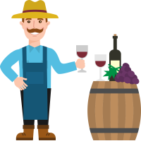 Autocollant Métier Commerçant Caviste 2