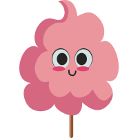 Autocollant Sucrerie Barbe à Papa