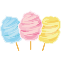 Autocollant Sucrerie Barbe à Papa 2