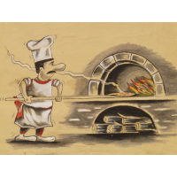 Autocollant Pizza Chef 3