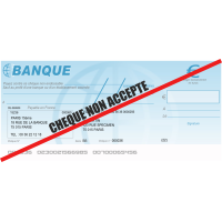 Autocollant Logo Chèque Non Accepté