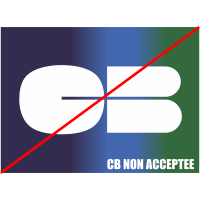 Autocollant Logo Carte Bancaire Non Acceptée