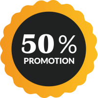 Autocollant Soldes 50% De Promotion