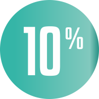 Autocollant Soldes 10% Cercle Bleu