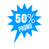 Autocollant Soldes 50% Promo