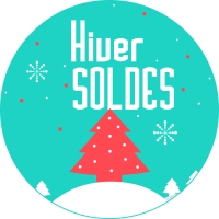 Autocollant Soldes D'hiver