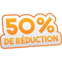 Autocollant Soldes 50% De Réduction