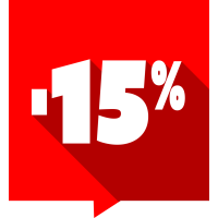 Autocollant Soldes -15% Carré Rouge