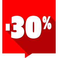 Autocollant Soldes -30% Carré Rouge 1