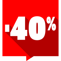 Autocollant Soldes -40% Carré Rouge 1