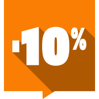 Autocollant Soldes -10% Carré Couleurs
