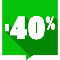 Autocollant Soldes -40% Carré Couleurs