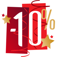 Autocollant Soldes Fêtes -10%