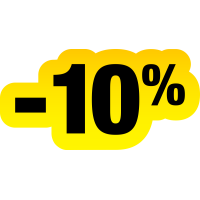 Autocollant Soldes Jaunes Et Noir -10%
