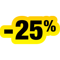 Autocollant Soldes Jaunes Et Noir -25%