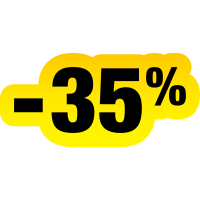 Autocollant Soldes Jaunes Et Noir -35%