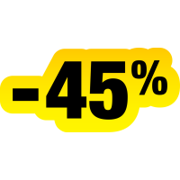 Autocollant Soldes Jaunes Et Noir -45%