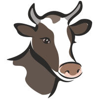 Autocollant Logo Animaux Ferme Vache