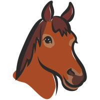 Autocollant Logo Animaux Ferme Cheval