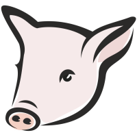 Autocollant Logo Animaux Ferme Cochon