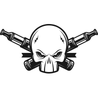 Autocollant Clope Electronique Tête De Mort