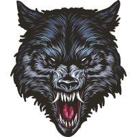 Autocollant Logo Loup