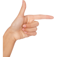 Autocollant Personne Signe Main 2