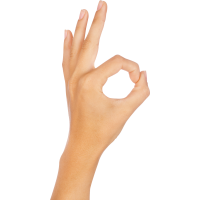 Autocollant Personne Signe Main 4