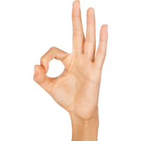 Autocollant Personne Signe Main 5