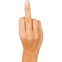 Autocollant Personne Doigts D'honneur