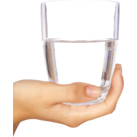 Autocollant Personne Main Verre D'eau