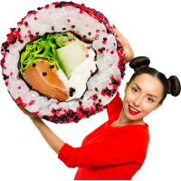 Autocollant Personne Femme Sushi 3