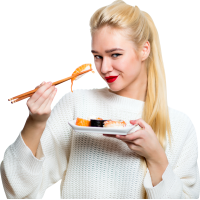 Autocollant Personne Femme Sushi 4