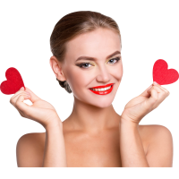 Autocollant Personne Femme Coeur Beauté 5