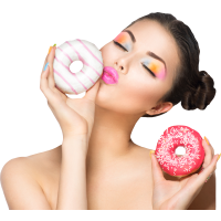 Autocollant Alimentation Donuts Femme 2 1