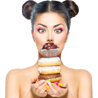 Autocollant Alimentation Donuts Femme 3