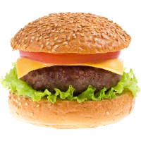 Autocollant Alimentation Hamburger Boeuf