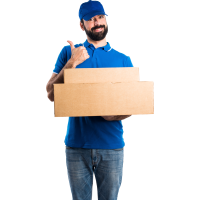 Autocollant Personne Livreur Cartons