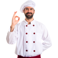 Autocollant Personne Chef Cuisinier Toque 2