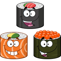 Autocollant Sushi Mascotte 2