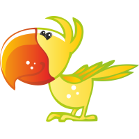 Autocollant Animaux Perroquet