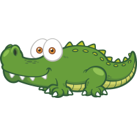 Autocollant Animaux Crocodile