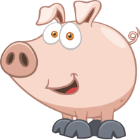 Autocollant Animaux Cochon 6