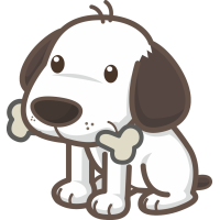 Autocollant Animaux Chien Os