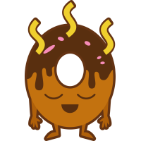 Autocollant Pâtisserie Donut Smiley