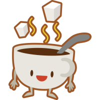 Autocollant Boisson Café Smiley