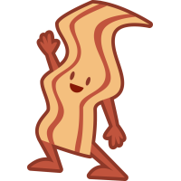 Autocollant Viandes Bacon Smiley