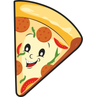 Autocollant Fast Food Pizza Smiley